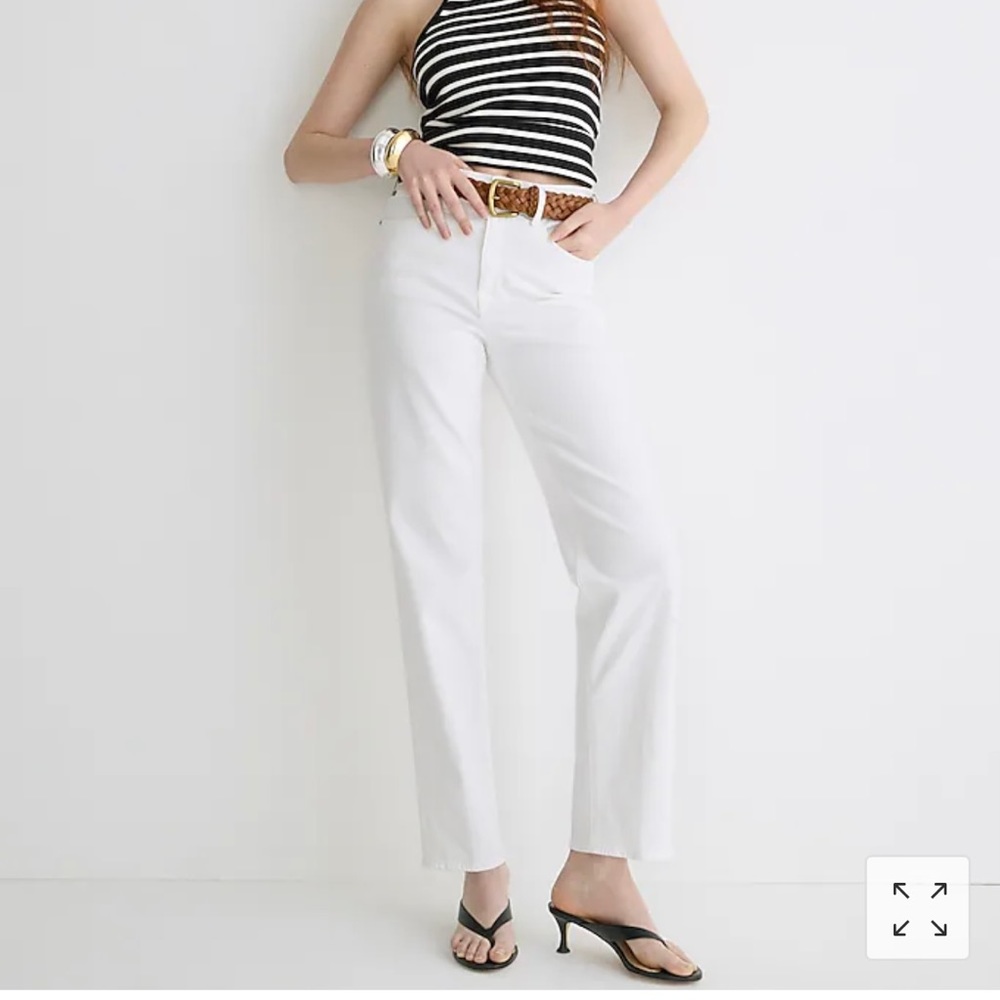Brand new with tag J.Crew 90’s classic straight fit jean in white wash